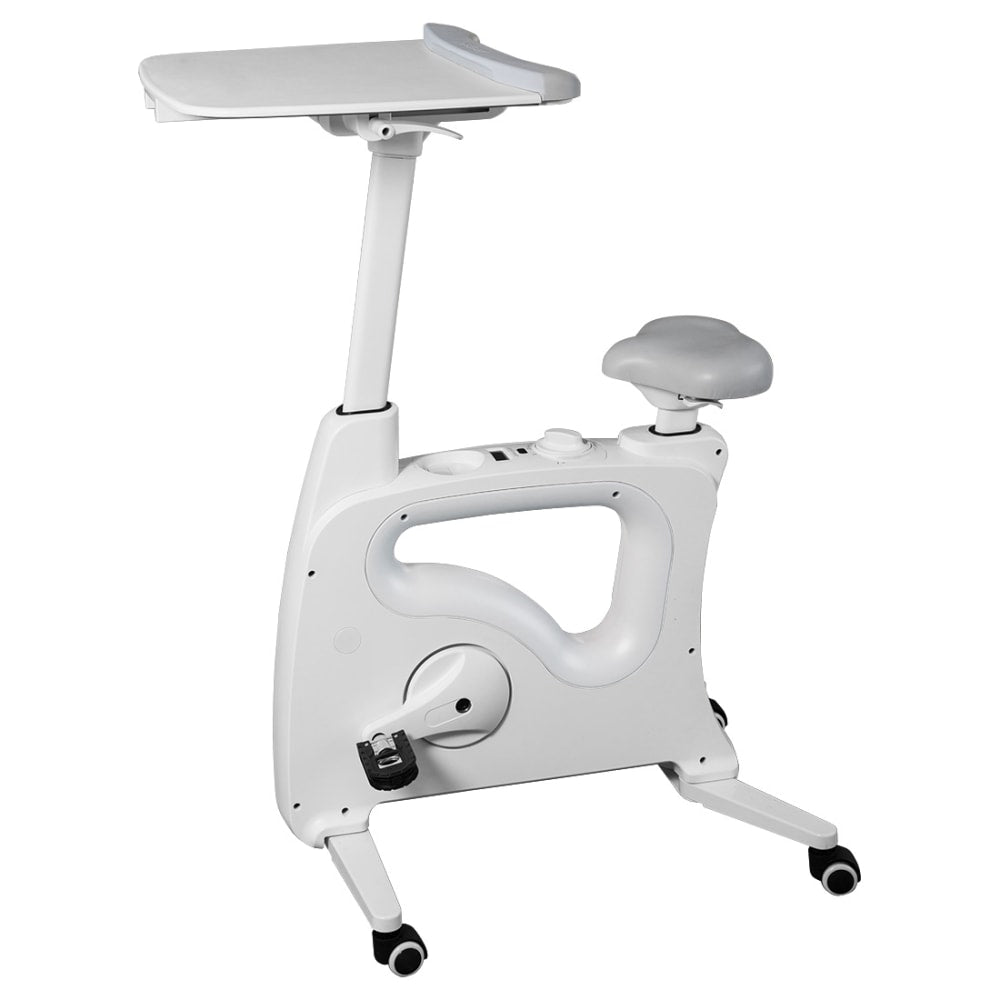 Flexispot V9 Desk Exercise Bike With Notebook Tray, White