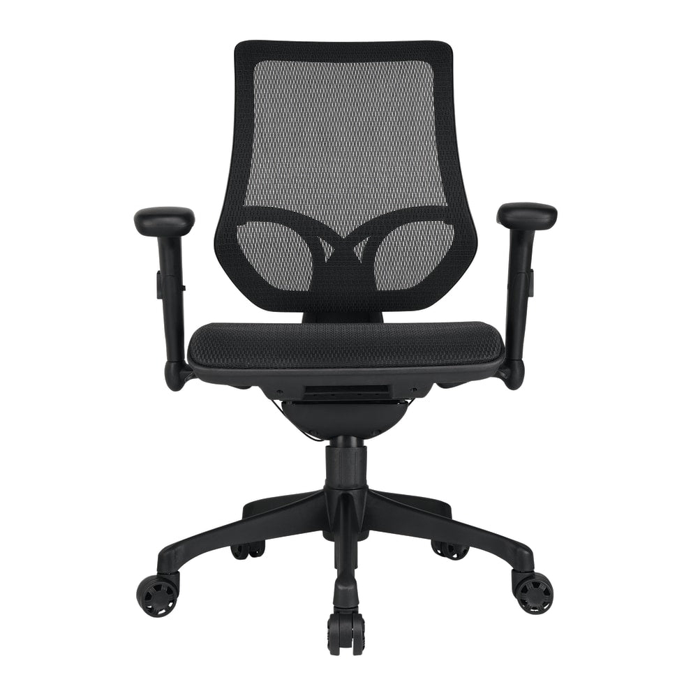 WorkPro 1000 Series Ergonomic Mesh/Mesh Mid-Back Task Chair, Black/Black, BIFMA Compliant