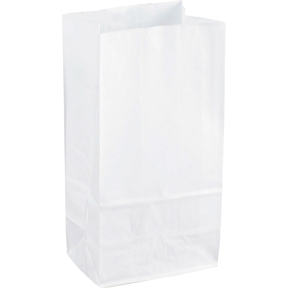 Sparco White Kraft Paper Bags - 6in Width x 11in Length - White - Paper - 100/Pack