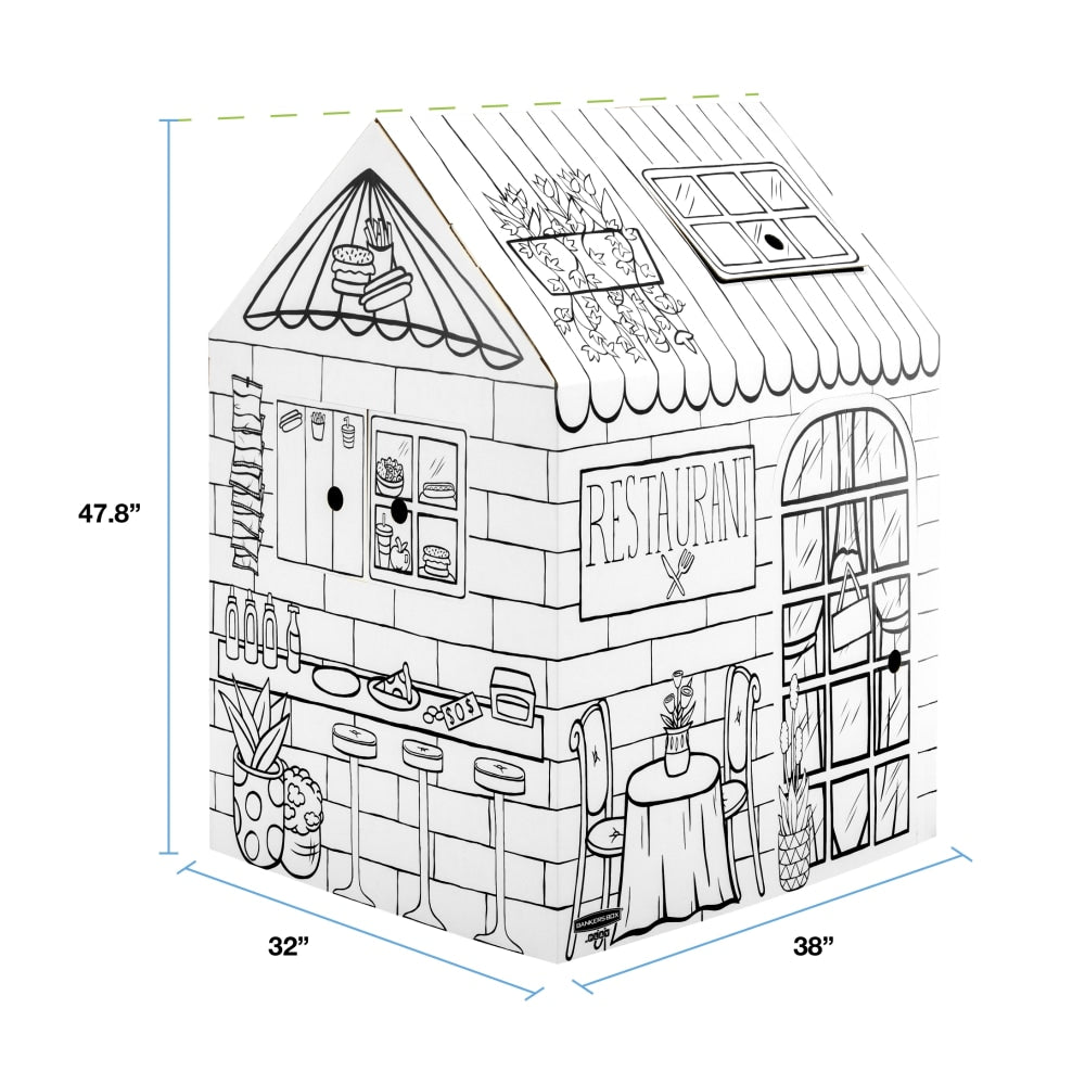 Bankers Box At Play Playhouse, 48inH x 32inW x 38inD, Treats ‘N Eats