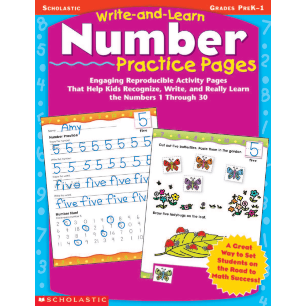 Scholastic Write-And-Learn Number Practice Pages