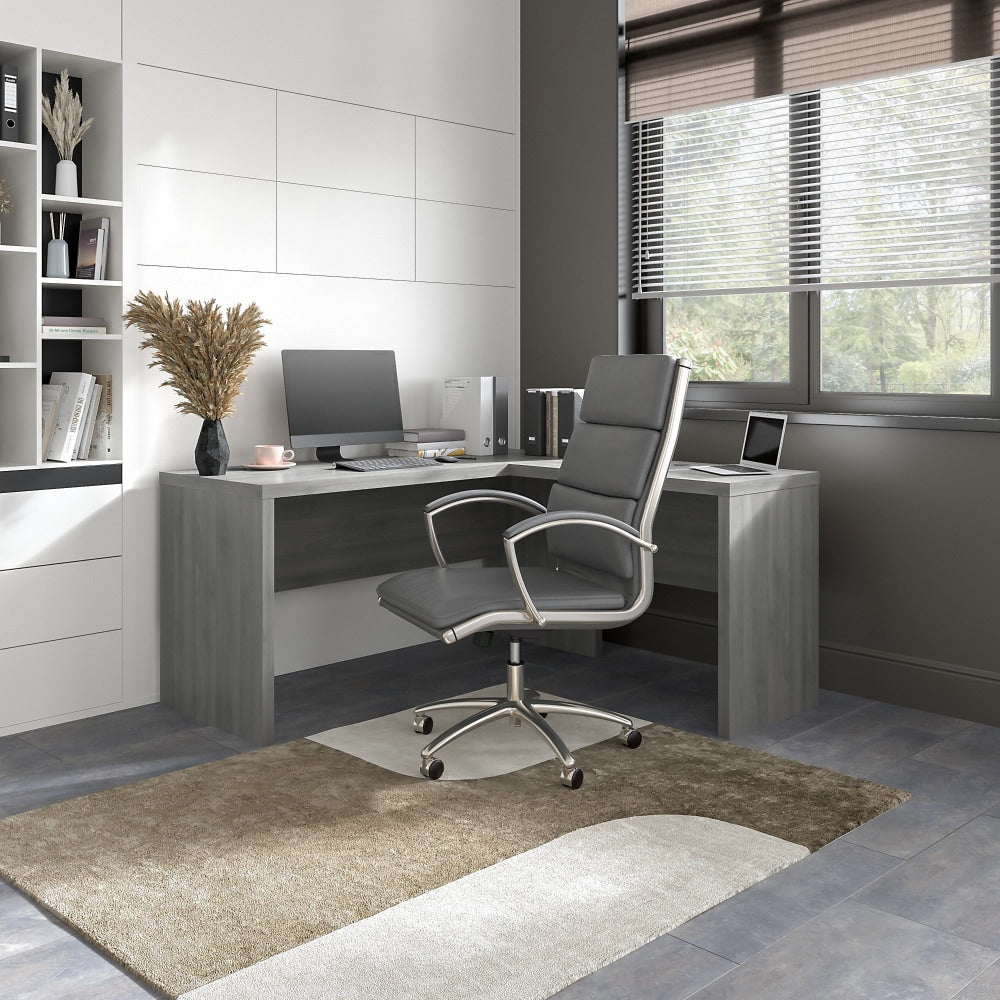 Bush Business Furniture Echo 60inW L-Shaped Corner Desk, Modern Gray, Standard Delivery