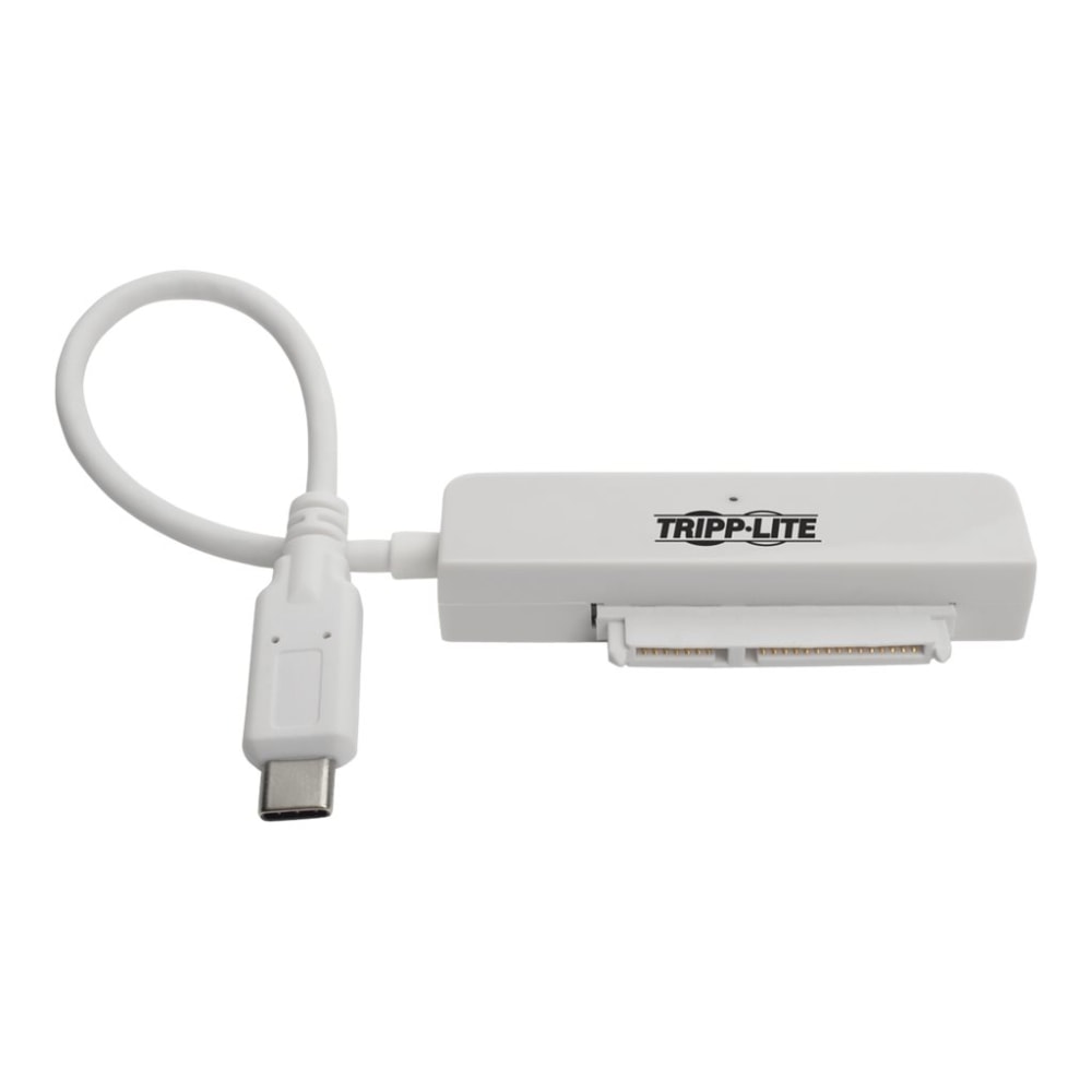 Tripp Lite 6in USB-C Gen 2 to SATA III Adapter w/ UASP 2.5in Hard Drives - Storage controller - 2.5in / 3.5in shared - SATA 6Gb/s - USB 3.1 (Gen 2) - white