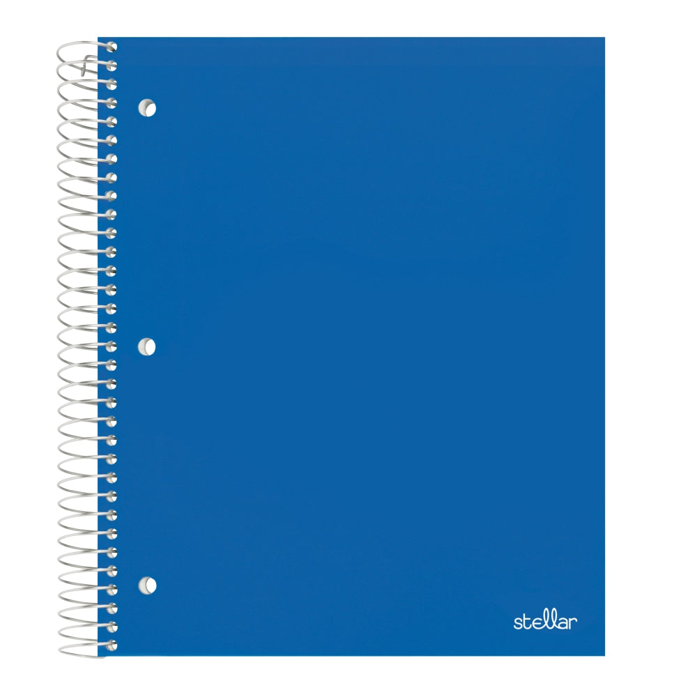 Office Depot Brand Stellar Poly Notebook, 8-1/2in x 11in, 5 Subject, College Ruled, 200 Sheets, Blue