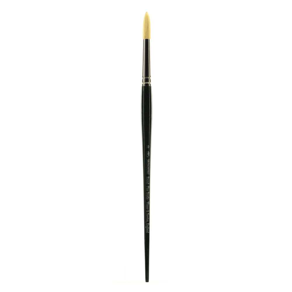 Winsor & Newton Winton Hog Paint Brush, Size 10, Round Bristle, Hog Hair, Green