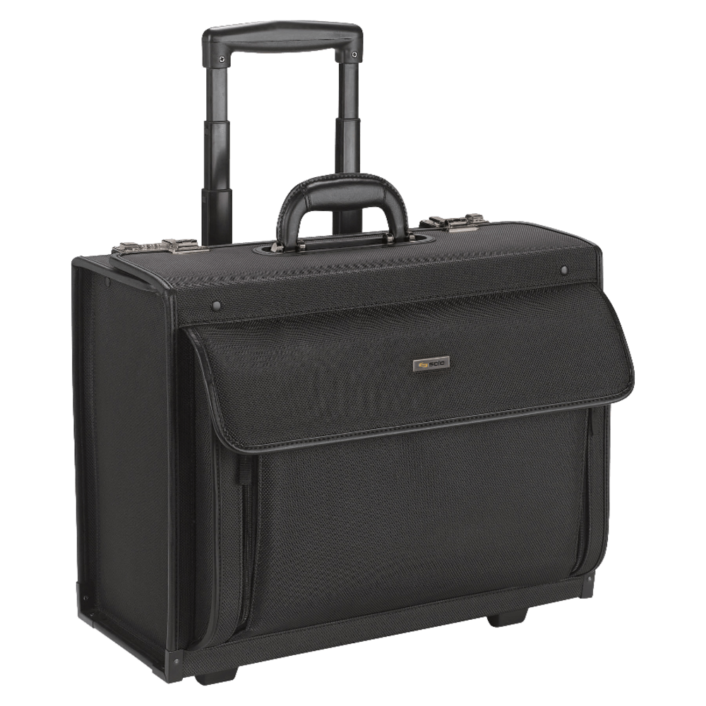 Solo New York Rolling Laptop Computer Catalog Case, 13.8in x 18in x 8.3in, Black