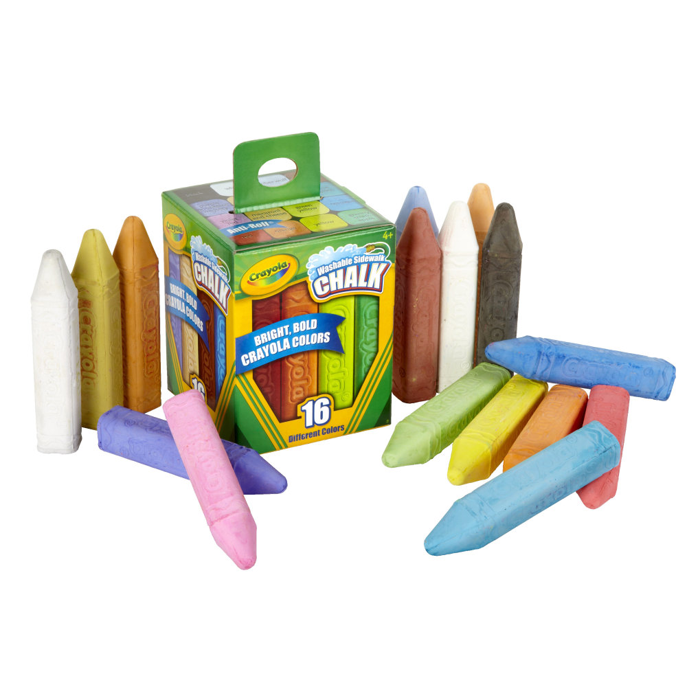 Crayola Sidewalk Chalk, Bucket Of 16