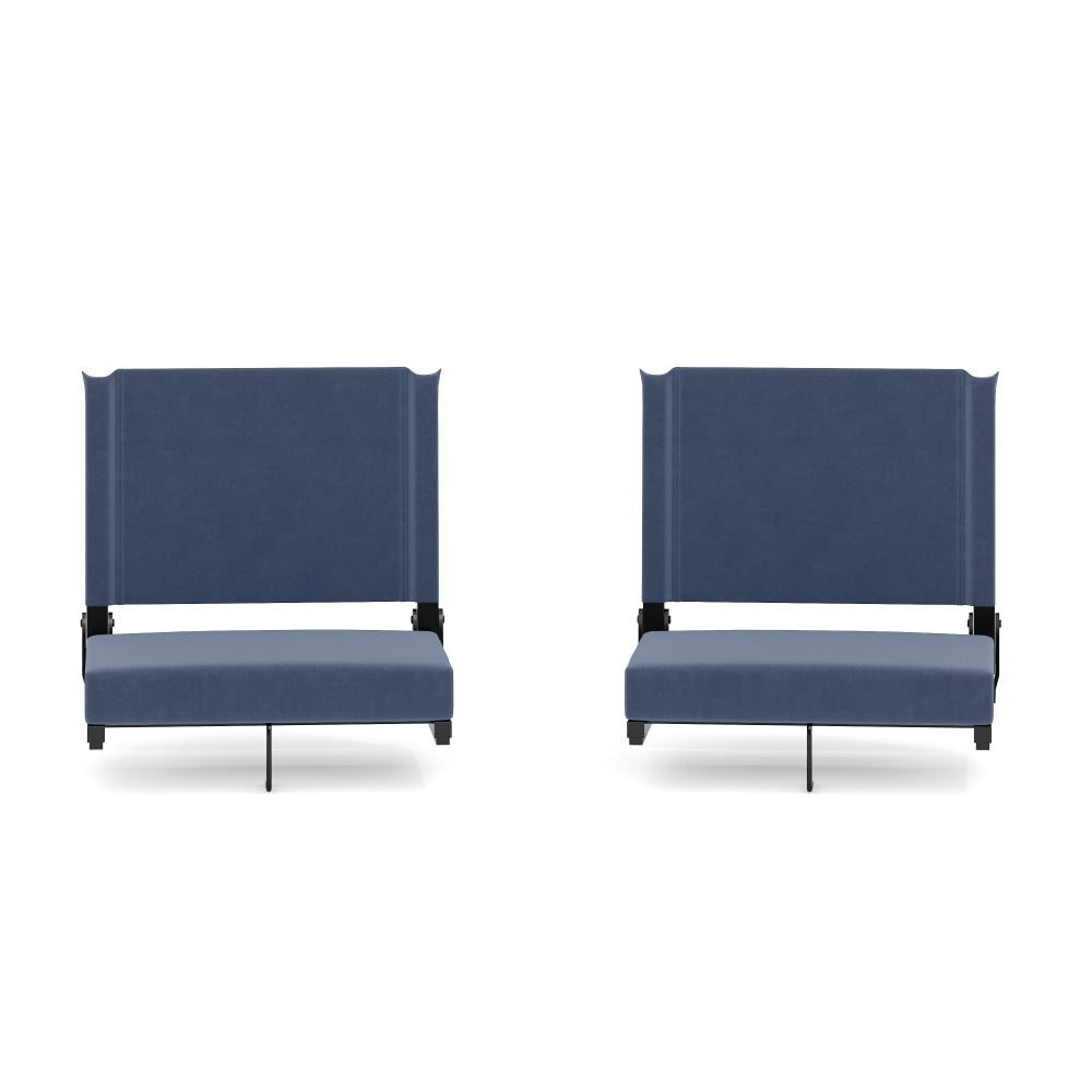 Flash Furniture Grandstand Comfort Seats, Navy Blue/Black, Set Of 2 Seats