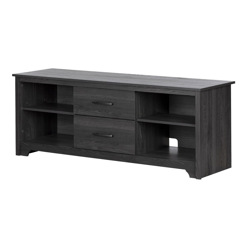 South Shore Fusion TV Stand With Drawers, 22-1/2inH x 59-1/4inW x 17-3/4inD, Gray Oak