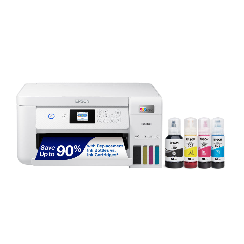 Epson EcoTank ET-2850 Cartridge-Free Supertank Wireless Inkjet All-in-One Color Printer