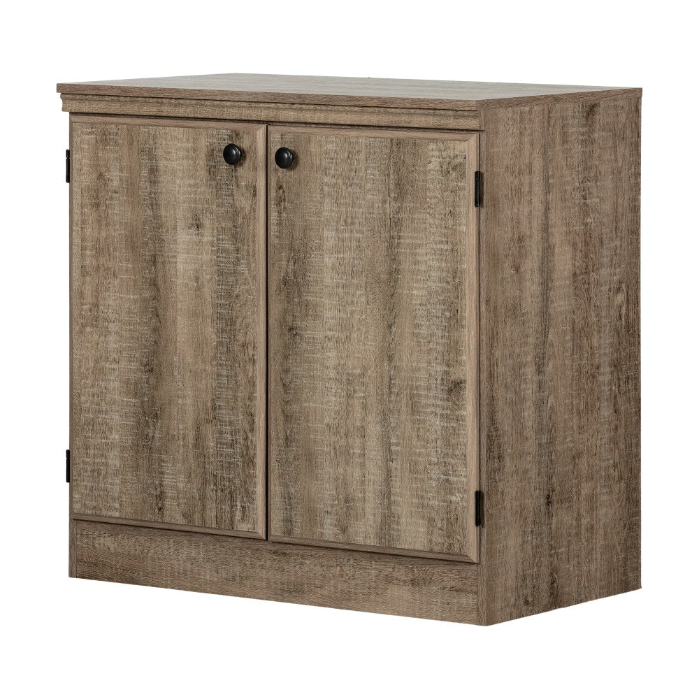 South Shore Morgan 2-Door Storage Cabinet, Weathered Oak