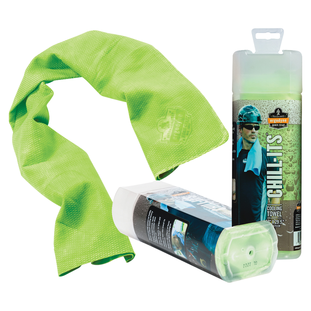 Ergodyne Chill-Its 6602  Hi-Vis Lime Evaporative Cooling Towel