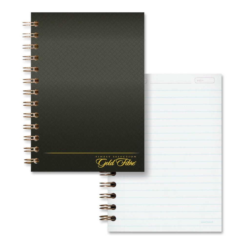 Ampad Gold Fibre Designer Personal Pocket Notebook, 5in x 7in, 100 Sheets, Burgundy