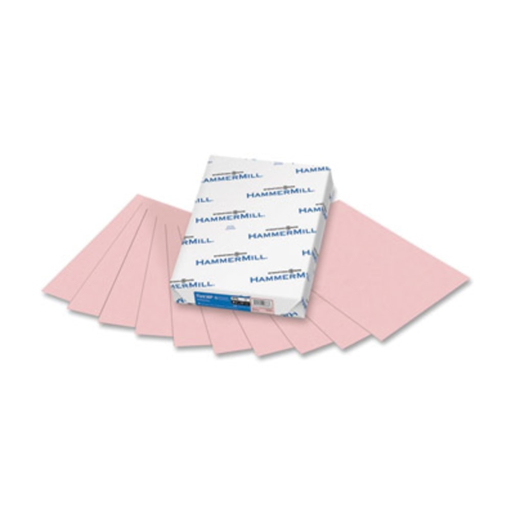 Hammermill Fore Super-Premium Color Copy Paper, Pink, Letter (8.5in x 11in), 500 Sheets Per Ream, 20 Lb, 30% Recycled