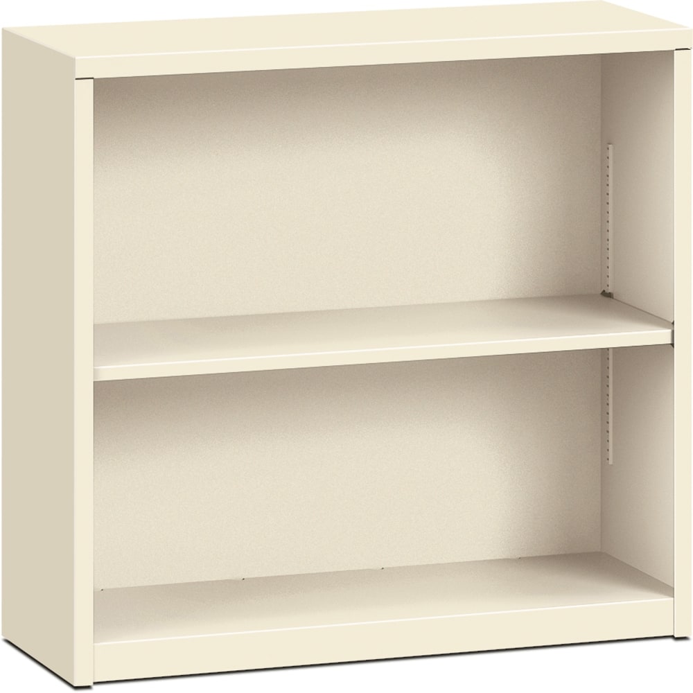 HON Brigade Steel Bookcase, 2 Shelves, Putty