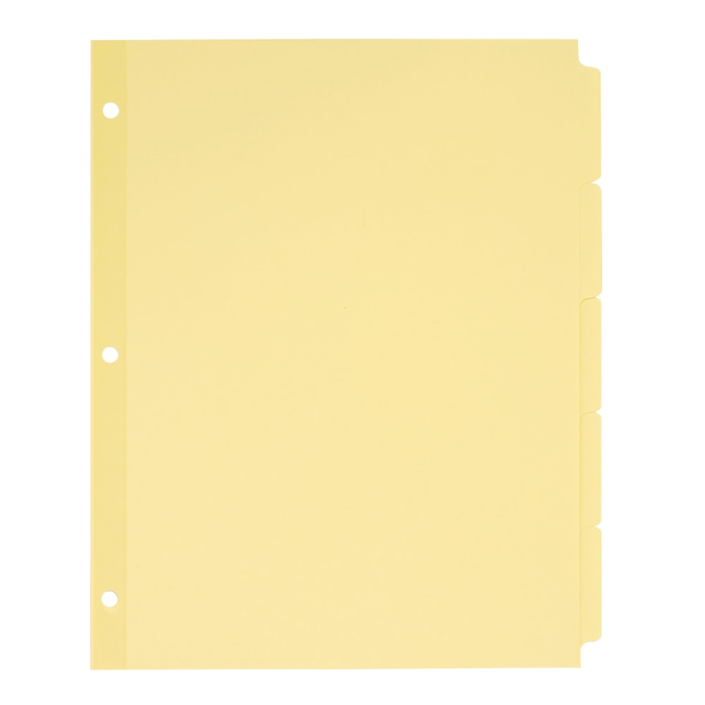 Avery Plain Tab Write & Erase Dividers, 5 Tabs, Buff, 36 Sets