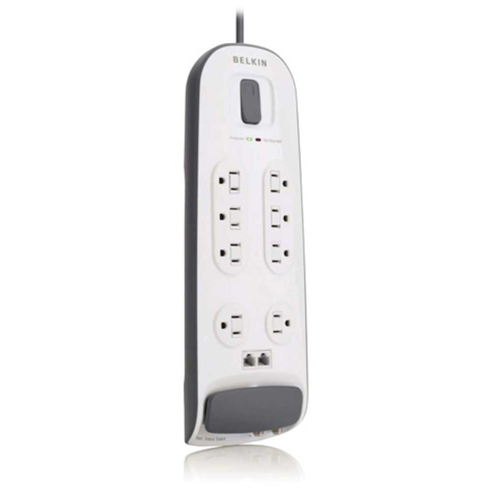 Belkin 8-Outlet Surge Protector With 6ft Power Cord With Telephone Protection