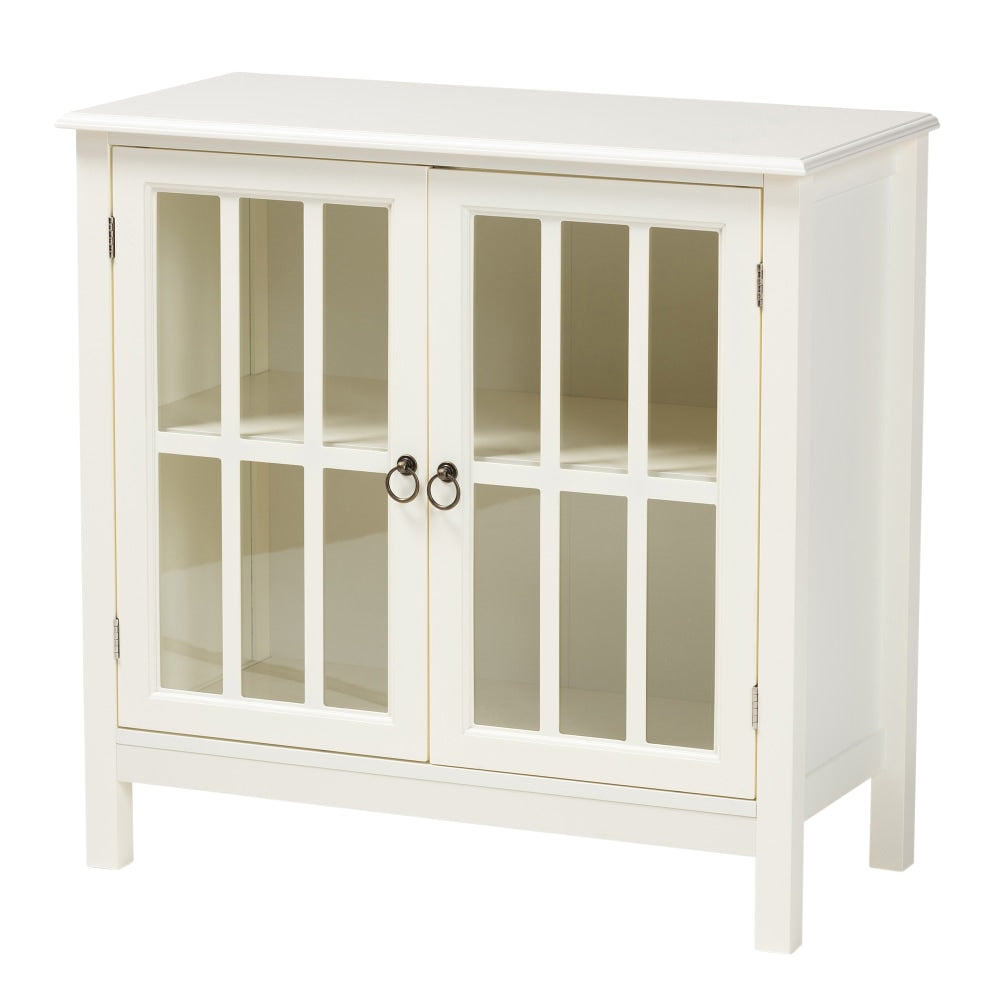 Baxton Studio Classic Traditional Kitchen Storage Cabinet, 30-1/2inH x 31-1/2inW x 15inD, White