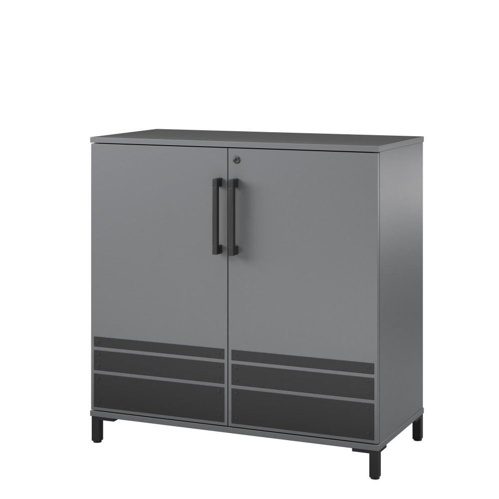 Ameriwood Home Systembuild Evolution Shelby 36inW Garage Base Cabinet, Graphite