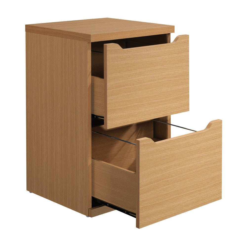 Office Star Denmark 17inD 2-Drawer Vertical File Cabinet With Lockdowel Fastening System, Natural