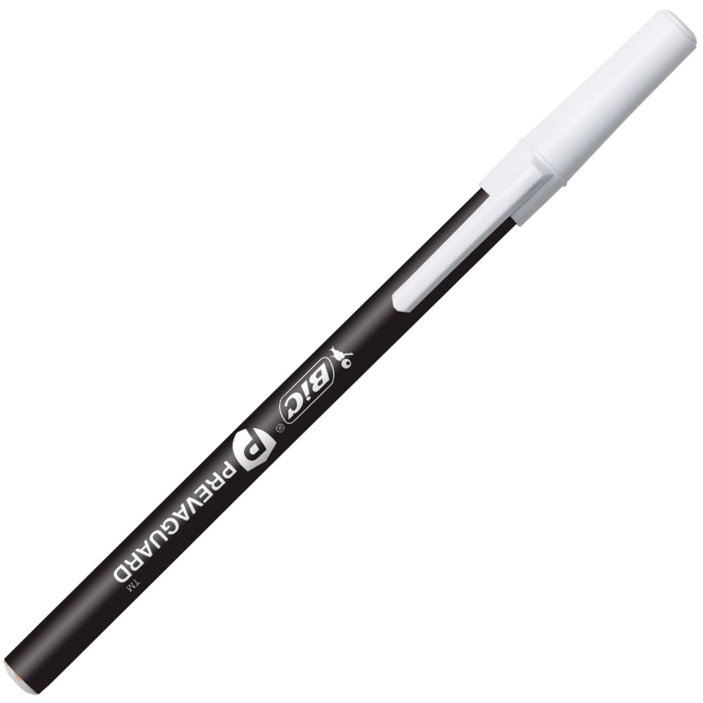 BIC Prevaguard Round Stic Pens With Antimicrobial Additive, Medium Point, 1.0 mm, Black Barrel, Black Ink, Pack Of 60 Pens