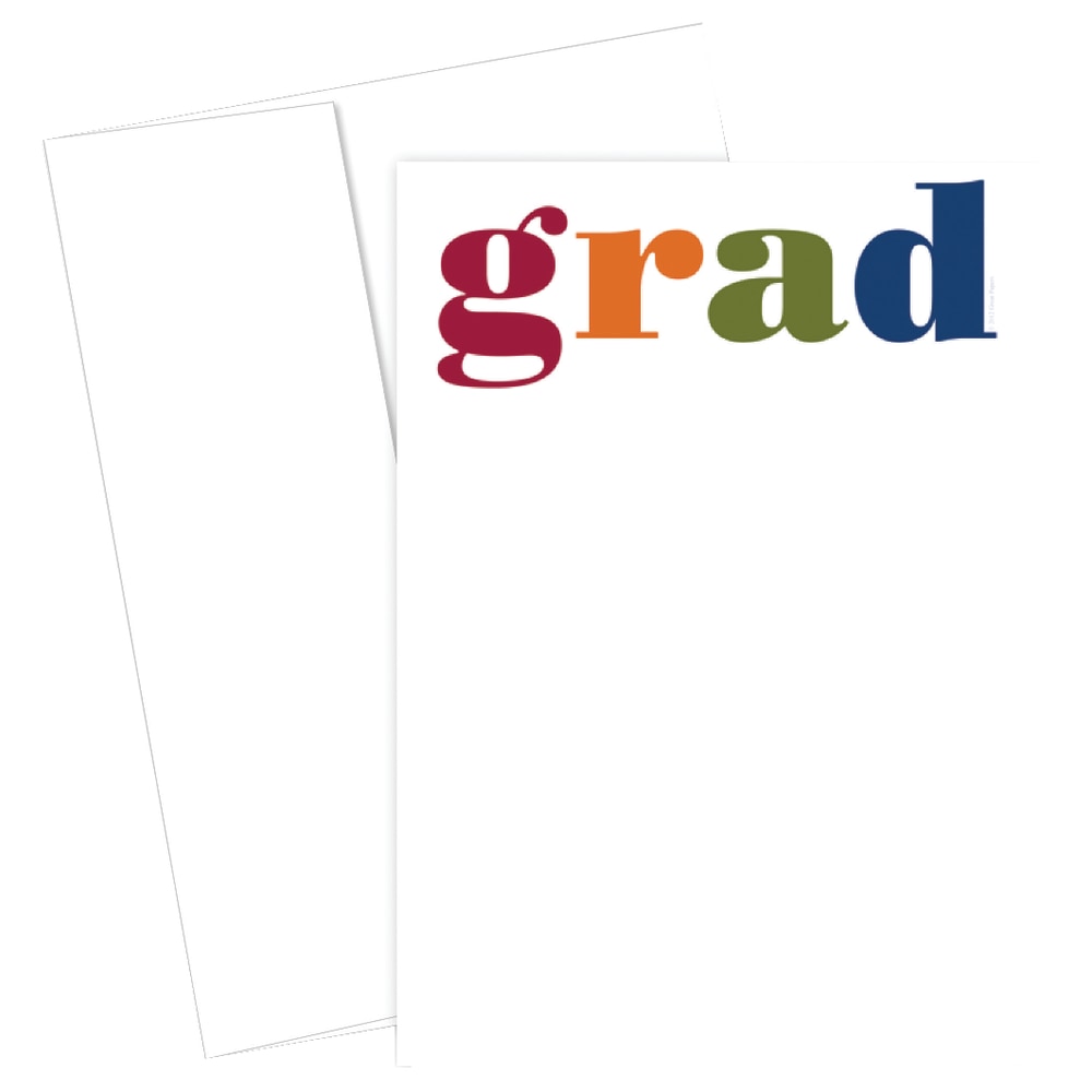 Great Papers! Graduation Invitation Kit, 5 1/2in x 7 3/4in, Colorful Grad, Multicolor, Pack Of 25