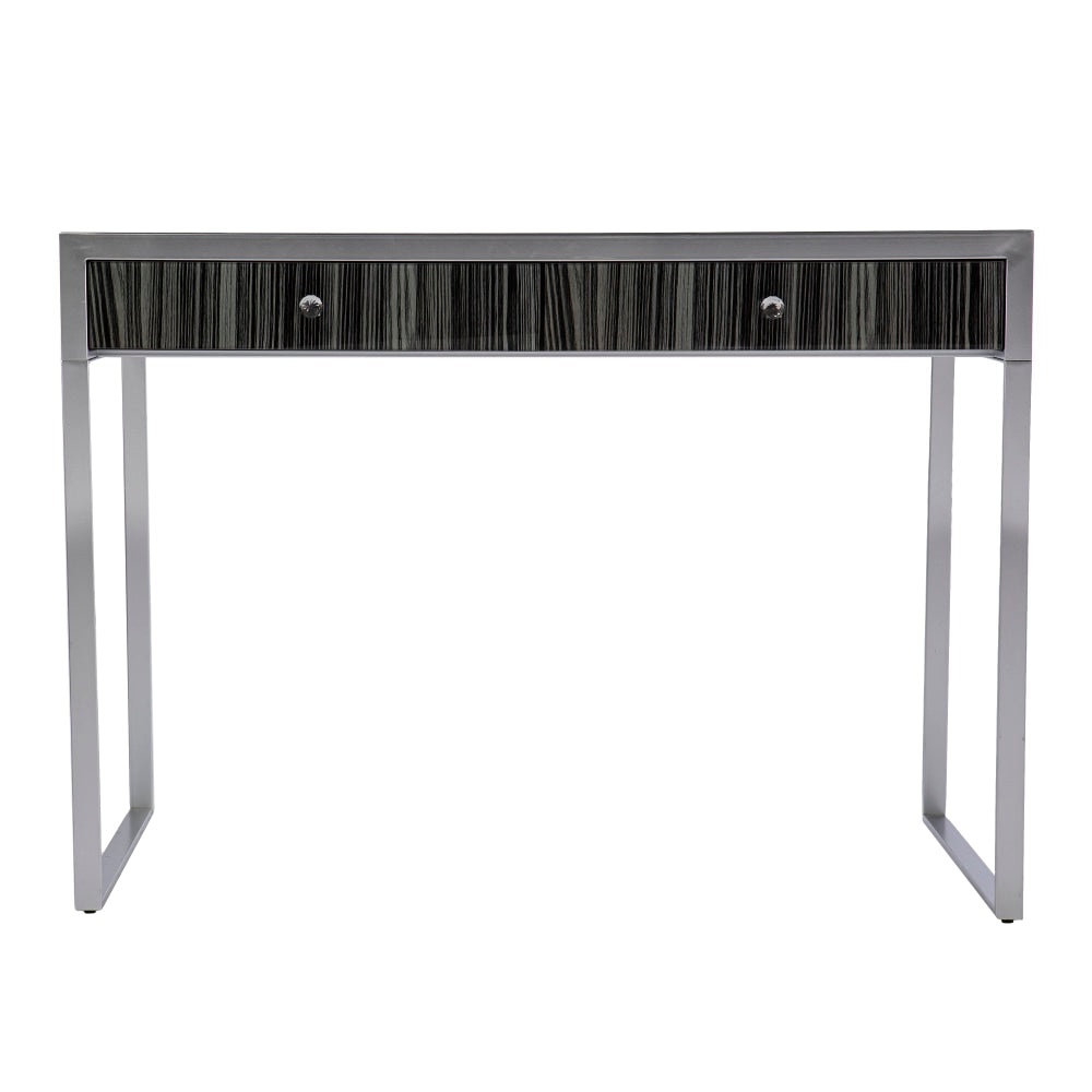 SEI Furniture Harpsden 42inW Writing Desk, Silver/Black