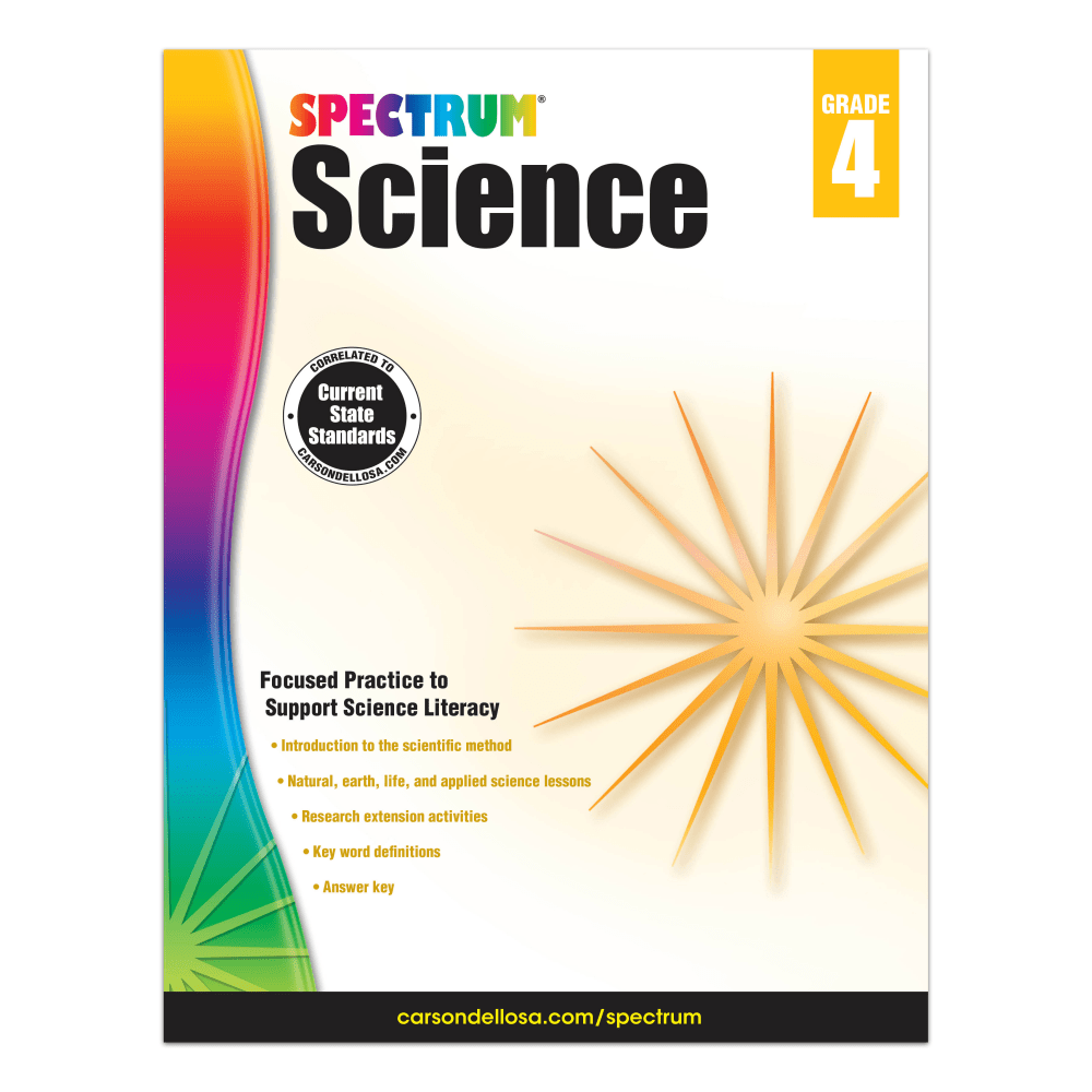 Carson-Dellosa Spectrum Science Workbook, Grade 4