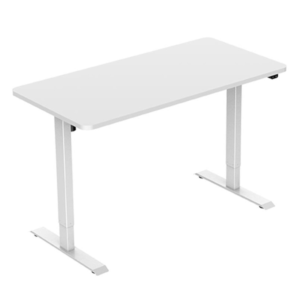 FlexiSpot EC1 Electric Height-Adjustable Standing Desk, 48-5/8inH x 48inW x 30inD, White