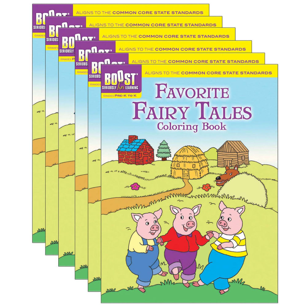 Dover Publications BOOST Coloring Books, Favorite Fairy Tales, Pack Of 6 Books