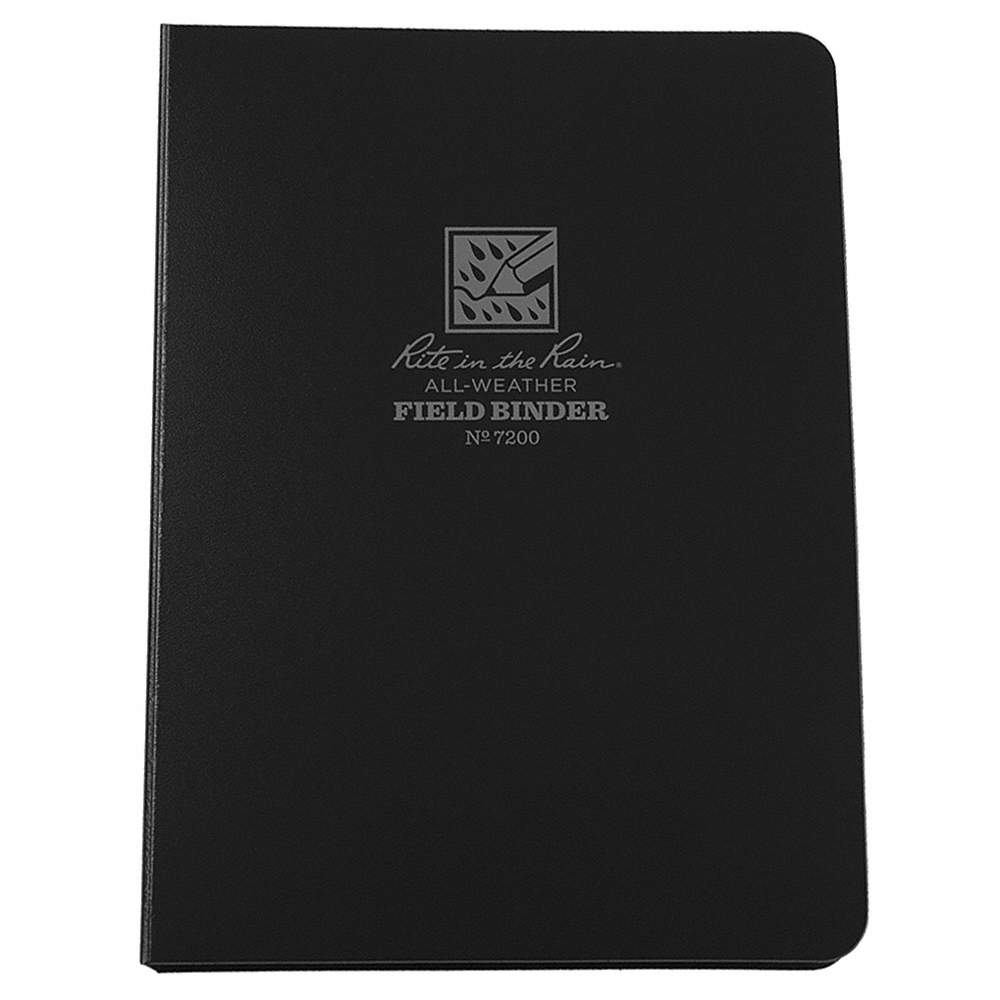 Rite In The Rain All-Weather 6-Ring Binders, 1/2in Round Rings, Black, Pack Of 5 Binders