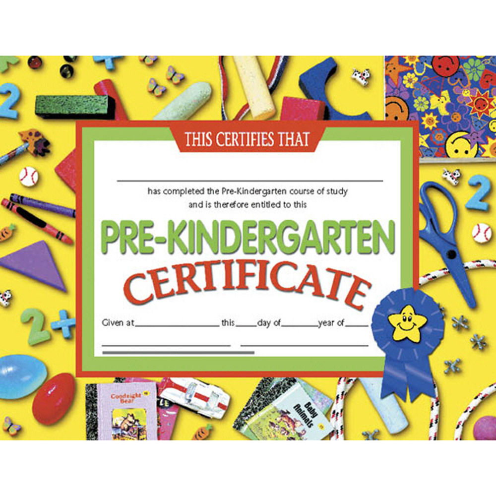 Hayes Certificates, 8-1/2in x 11in, Pre-Kindergarten, 30 Certificates Per Pack, Set Of 3 Packs