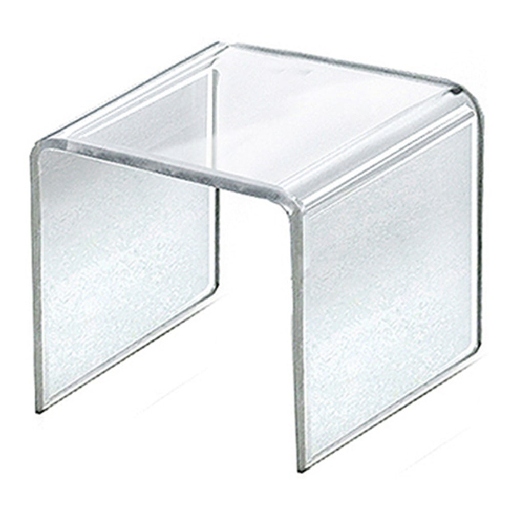 Azar Displays Riser Displays, 3-1/2inH x 3-1/2inW x 3-1/2inD, Clear, Pack Of 4 Risers