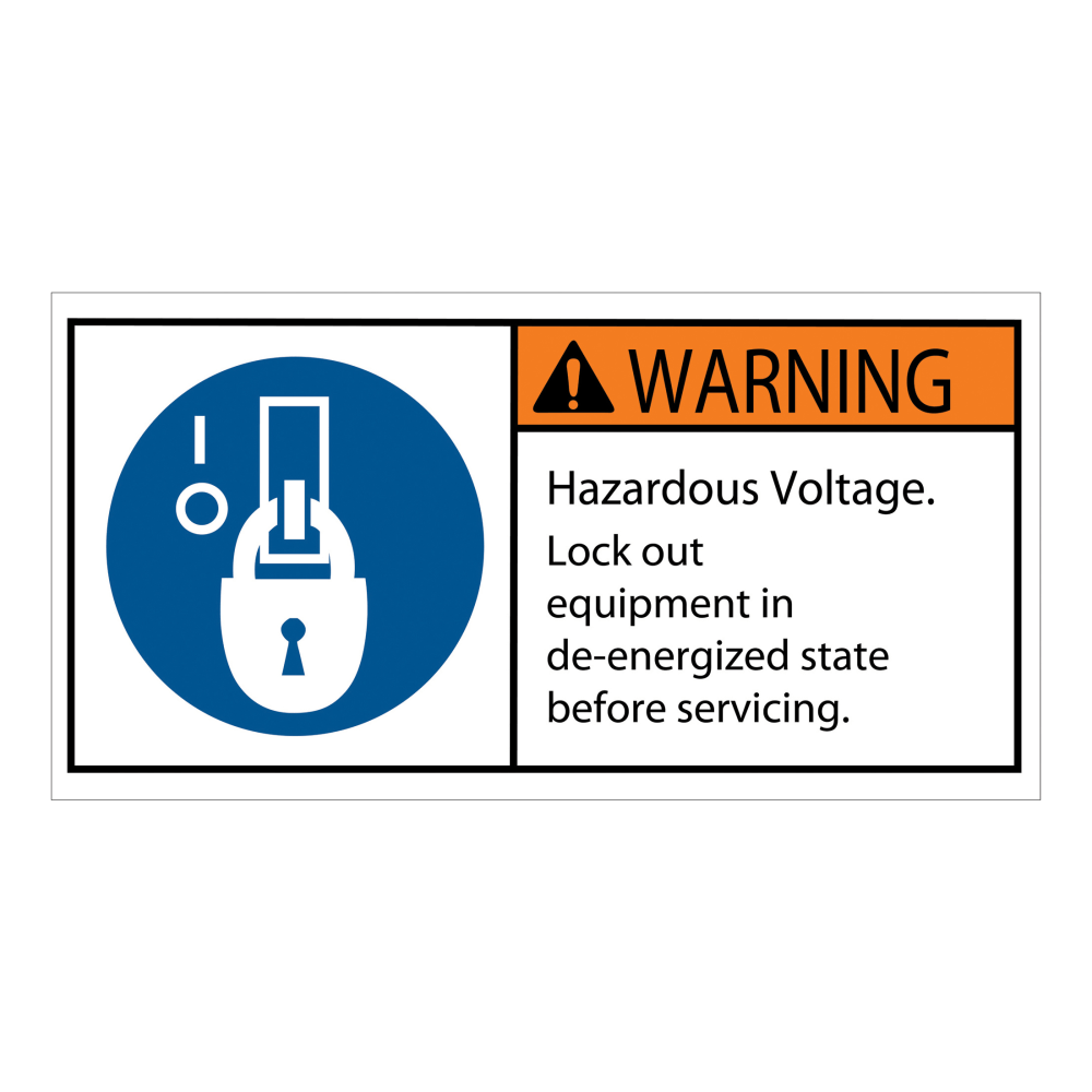 Tape Logic Durable Rectangle Safety Labels, DSL517, 2in x 4in, Warning Hazardous Voltage, Roll Of 25 Labels