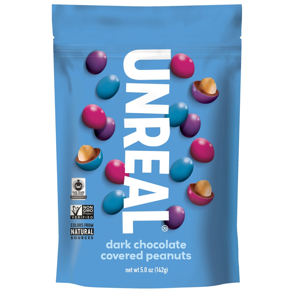 Unreal Dark Chocolate Peanut Gems, 5 Oz, Pack Of 2 Bags