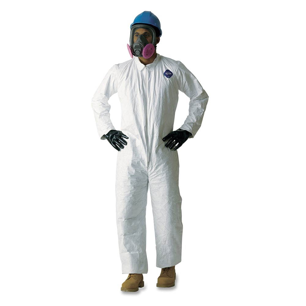 DuPont Tyvek TY120S Protective Overalls, 2XL, White, Carton Of 25