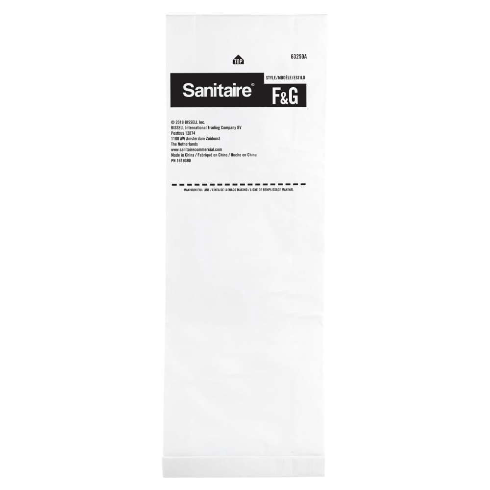 Sanitaire F&G Premium Paper Vacuum Bags, 11-Quart, White, Pack Of 5 Bags