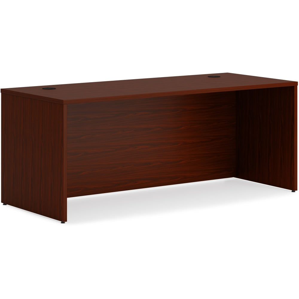 HON Mod 72inW Rectangle Desk Shell, Mahogany