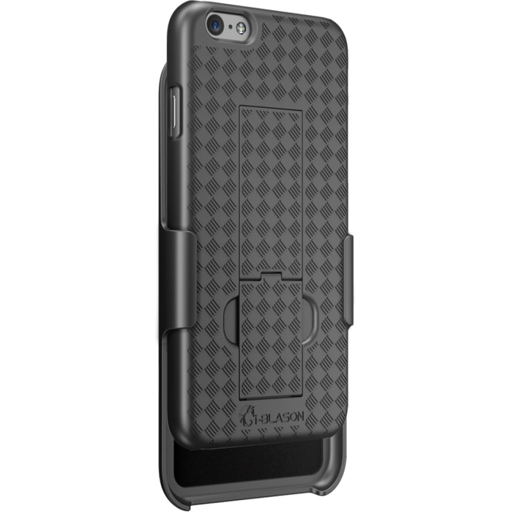 i-Blason Transformer Carrying Case (Holster) Apple iPhone 6 Plus Smartphone - Black - Rubber Body - Textured - Belt Clip, Holster