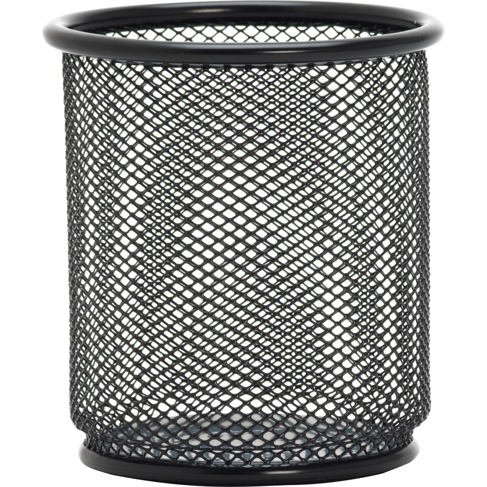 Lorell Mesh Pencil Cup, 3 1/2inH, Black