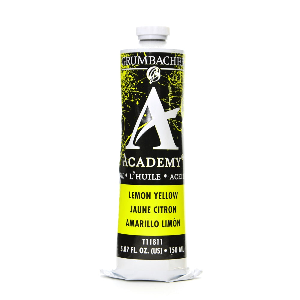 Grumbacher Academy Oil Colors, 5.07 Oz, Lemon Yellow, Pack Of 2