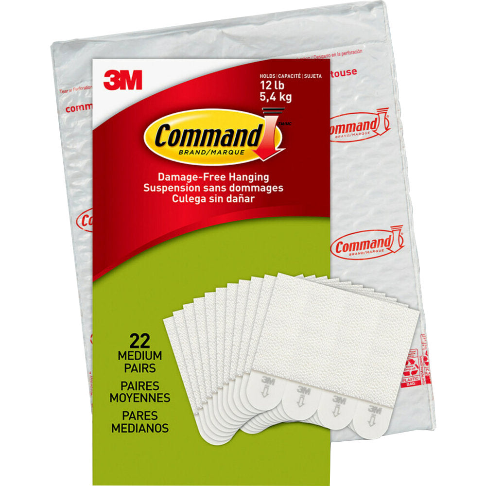 Command Medium Picture Hanging Strips, 22 Pairs (44 Command Strips), Damage Free Organizing of Dorm Rooms