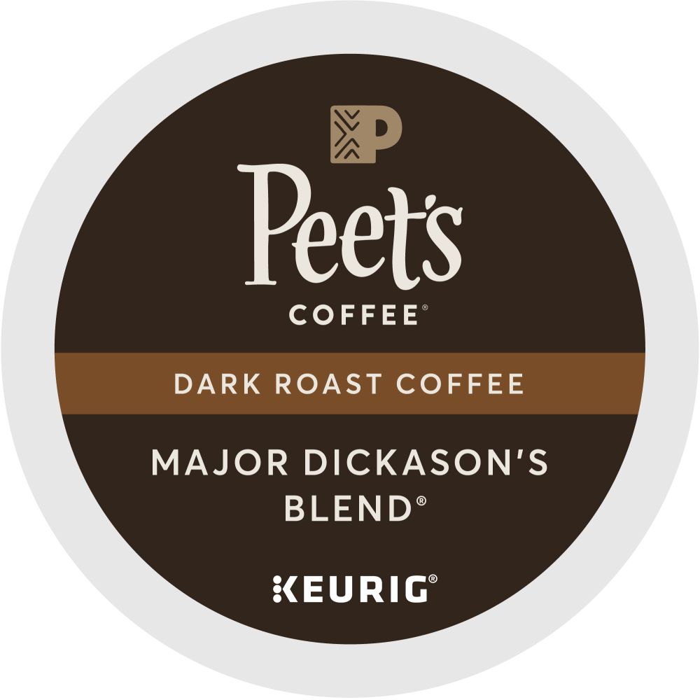 Peets Coffee & Tea Single-Serve Coffee K-Cup Pods, Major Dickasons Blend, Carton Of 22