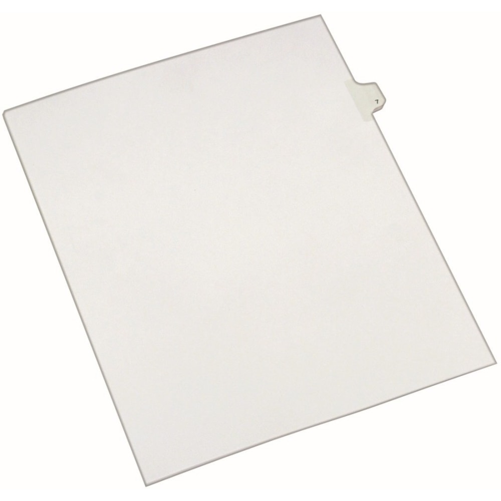 Avery Side-Tab Legal Index Exhibit Dividers, Tab Title 7, White, Pack Of 25