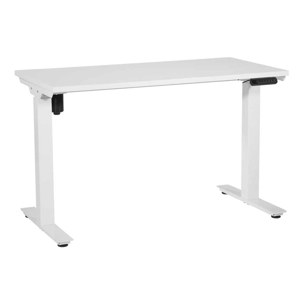 Office Star Pro Line II Prado 2-Stage 1-Motor Height-Adjustable Table, 48in x 47-3/4in, White