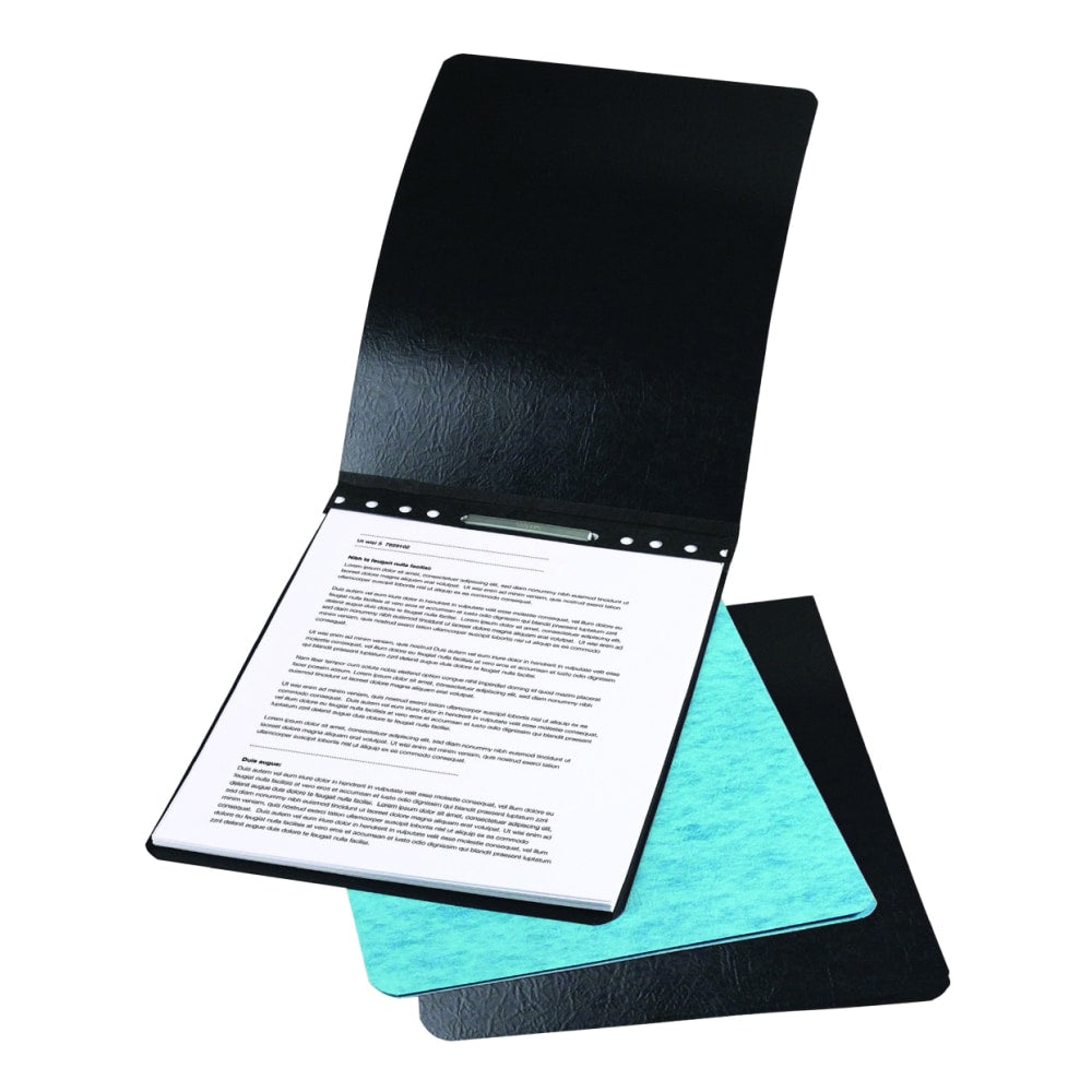 ACCO Presstex Top-Bound Report Binder, 2-3/4in CC, 8-1/2in x 14in, 60% Recycled, Light Blue