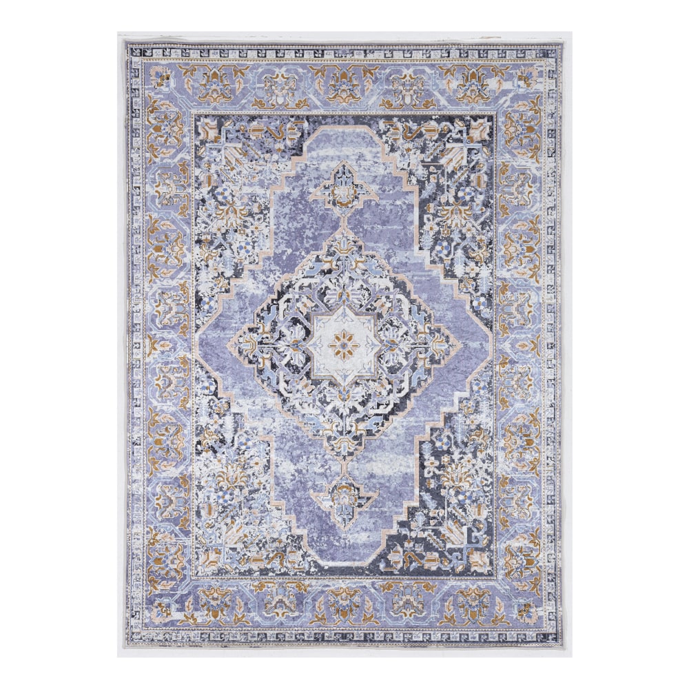 Linon Innova Area Rug, 5-29/50ft x 9-29/50ft, Gayle Lavender/Gray