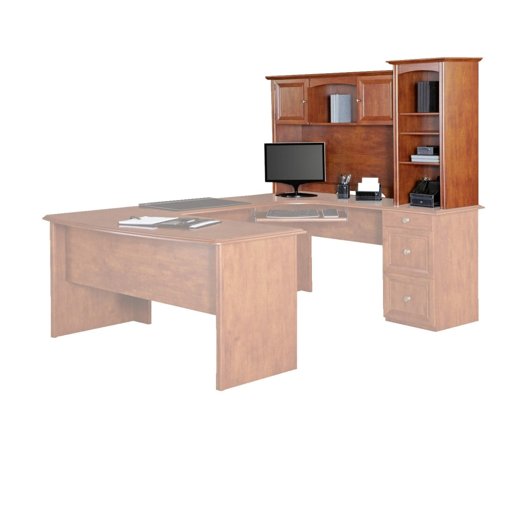 Realspace Broadstreet 65inW Hutch For U-Shaped Desk, Maple