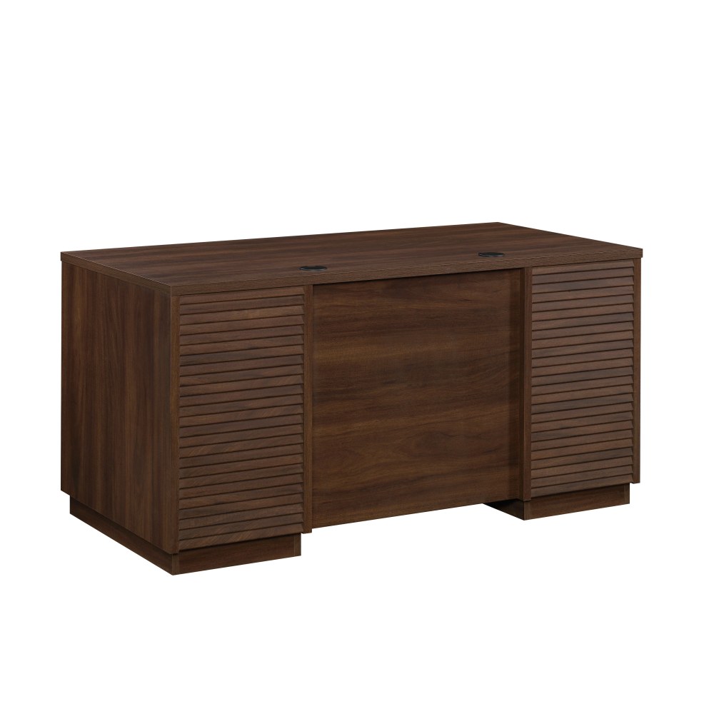 Sauder Palo Alto 60inW Commercial Double-Pedestal Computer Desk, Spiced Mahogany