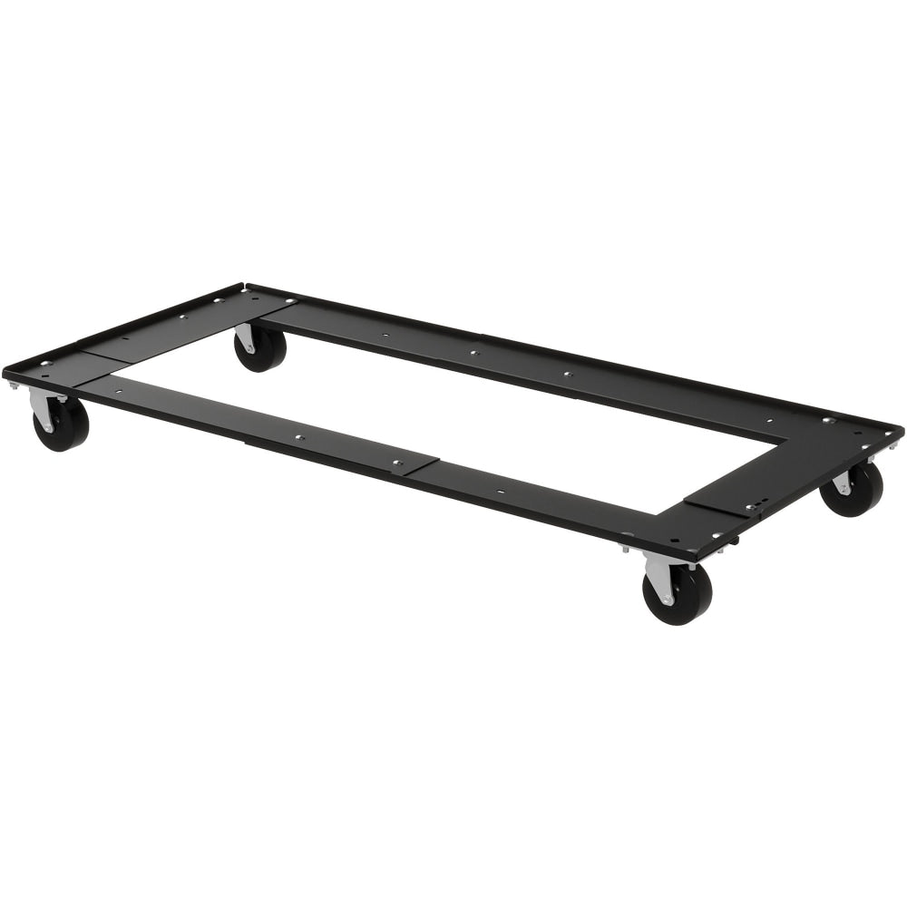 Lorell Commercial Cabinet Dolly - Metal - x 42in Width x 24in Depth x 4in Height - Black - 1 Each